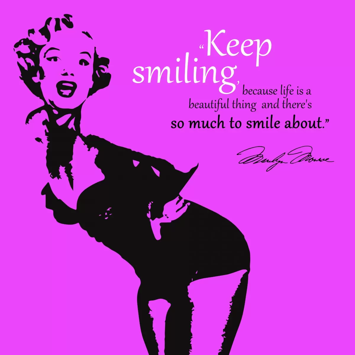 Marilyn Monroe Quotes - מסגרת עיצובים - מדבקות קיר משפטי השראה טיפוגרפיה דקורטיבית  - מק''ט: 240832