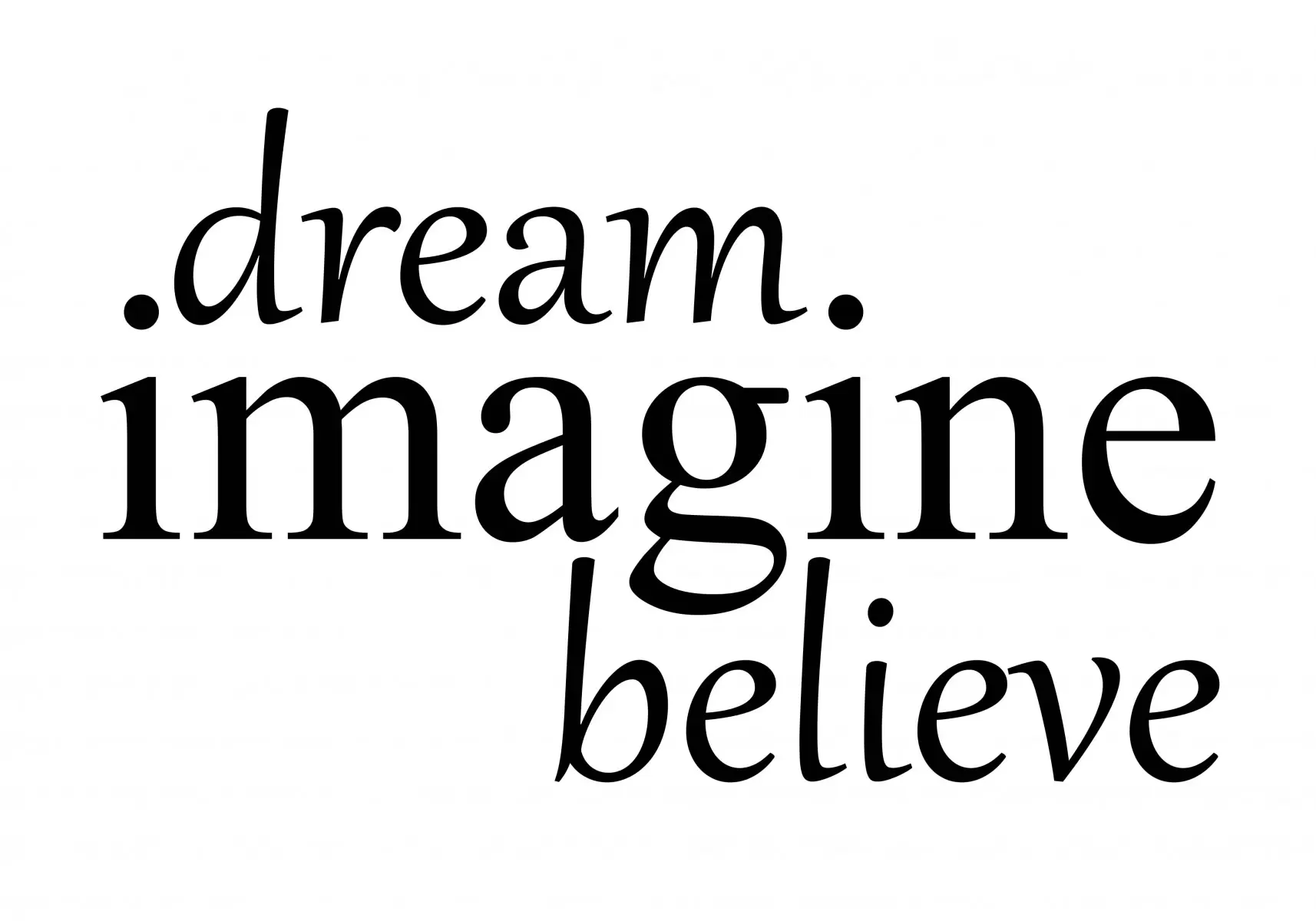Dream imagine - מסגרת עיצובים - חדר כושר טיפוגרפיה דקורטיבית  - מק''ט: 241029