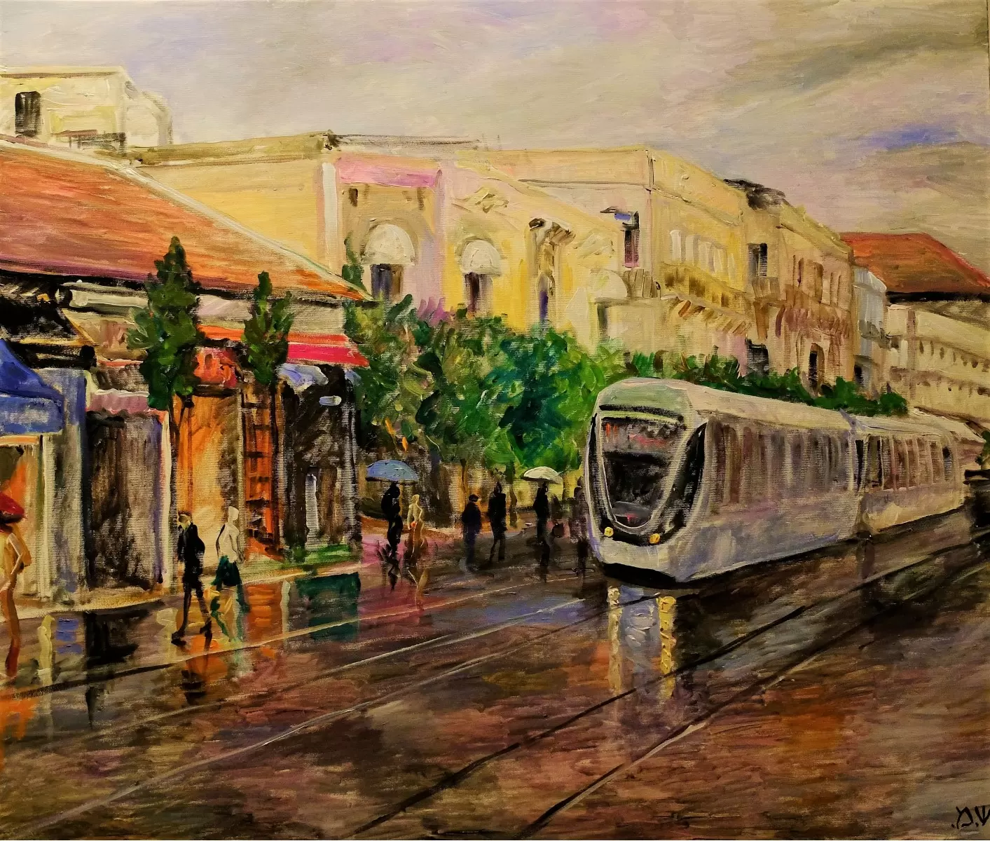 הרכבת הקלה בירושלים (3)  - שמואל מושניק - תמונות אורבניות לסלון  - מק''ט: 330970