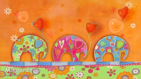 פילים צבעונים