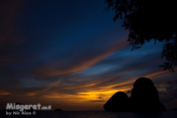 חוף קראבי בשקיעה