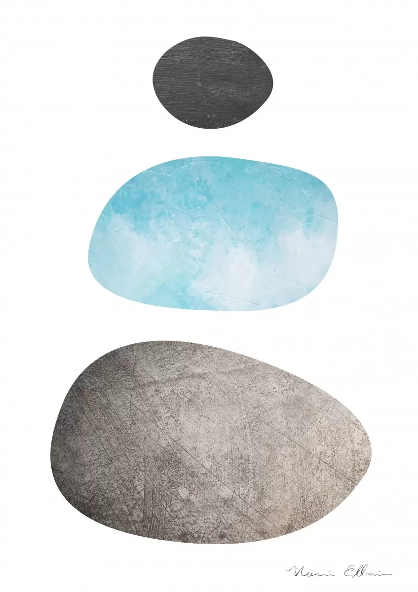 סלעים באוויר - נעמי עיצובים - תמונות נורדיות אבסטרקט מודרני סטים בסגנון מודרני  - מק''ט: 397792
