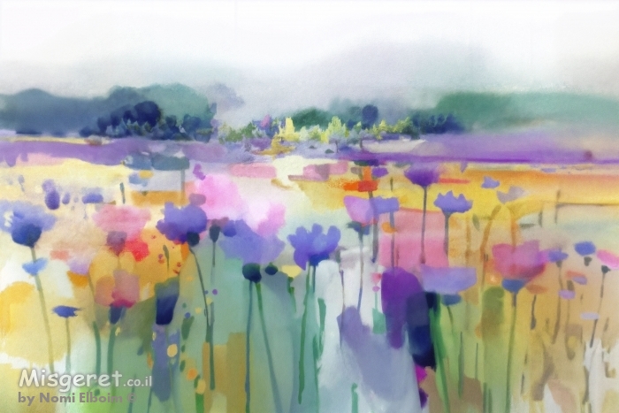 שדה פרחים אבסטרקטי