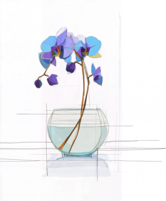 סחלבים בכלי זכוכית