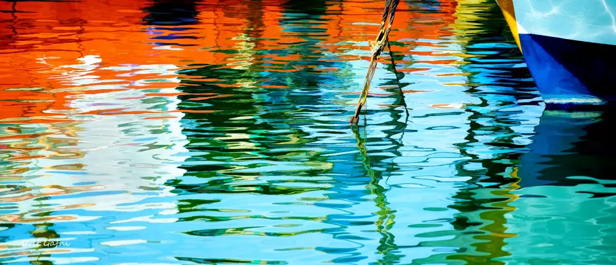 צבעים בנמל - אורית גפני - תמונות צבעוניות לסלון  - מק''ט: 464528