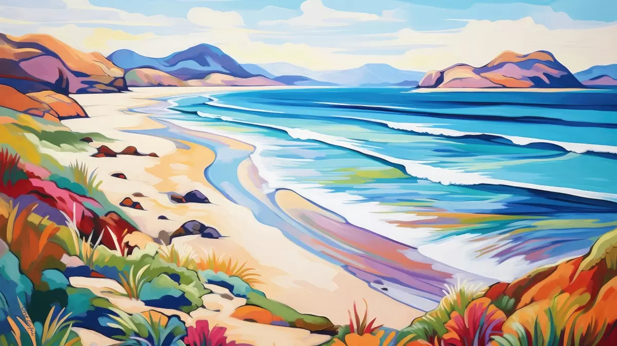 צבעי המפרץ - אורית גפני - תמונות ים ושמים לסלון תמונות נוף וטבע עם בינה מלאכותית  - מק''ט: 451729