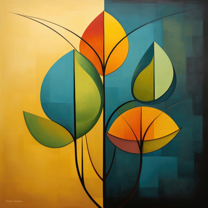 עלים כאבסטרקט