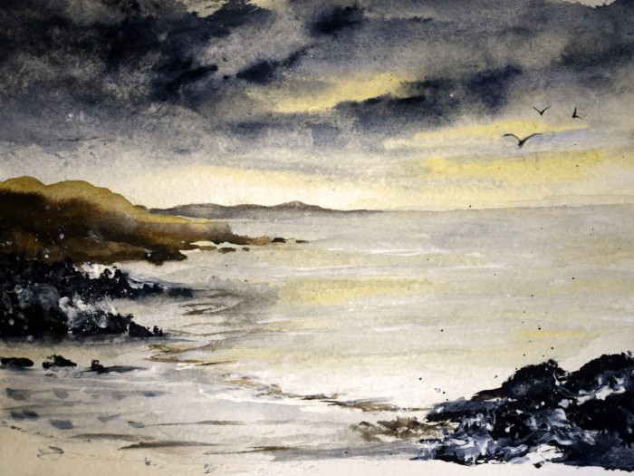 חוף נטוש בסתיו