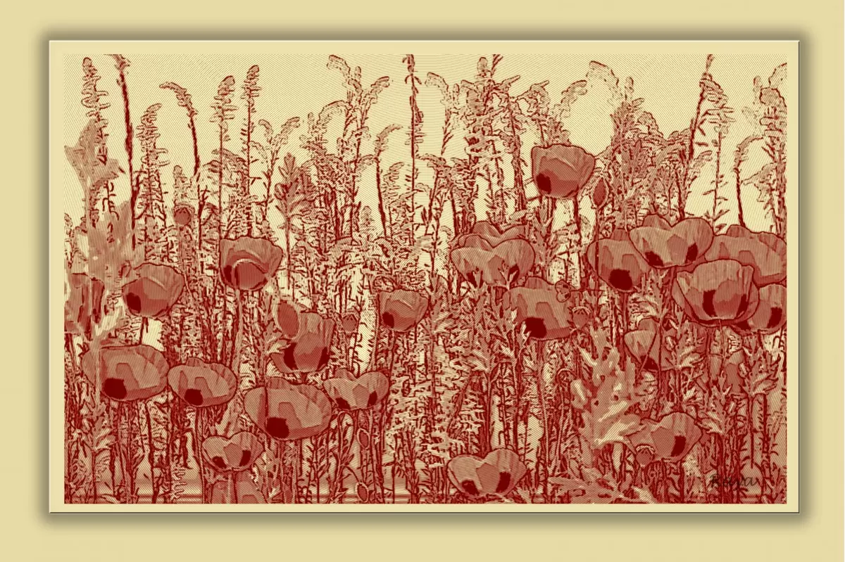 אביב הגיע - רעיה גרינברג - תמונות וינטג' לסלון איור רישום בצבע  - מק''ט: 337520