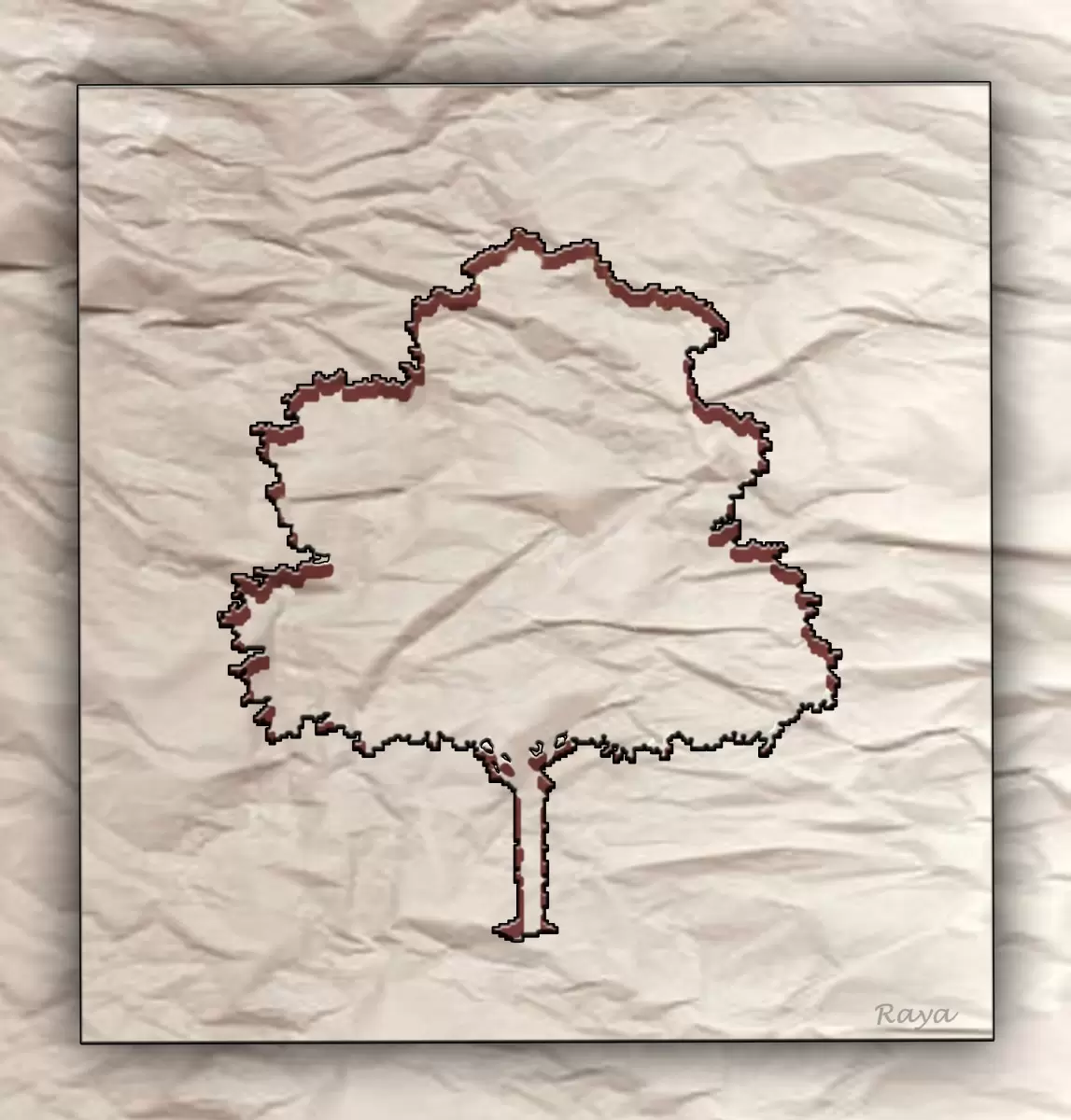 העץ הבודד - רעיה גרינברג - תמונות לסלון רגוע ונעים  - מק''ט: 347944
