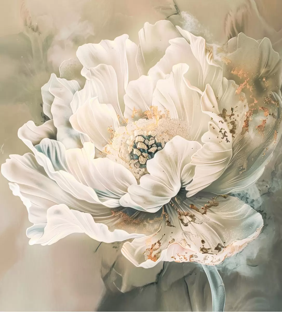 פרח לב הזהב - יניב גרינברג - תמונות רומנטיות לחדר שינה תמונות של בינה מלאכותית  - מק''ט: 468302