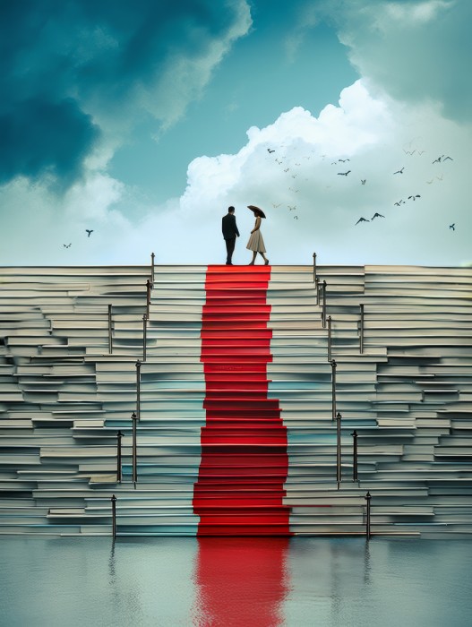 מדרגות בין השורות