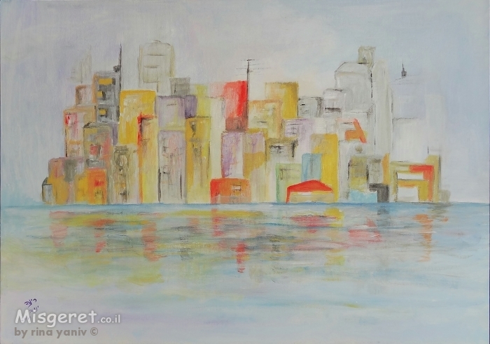 השתקפות בשעת שקיעה