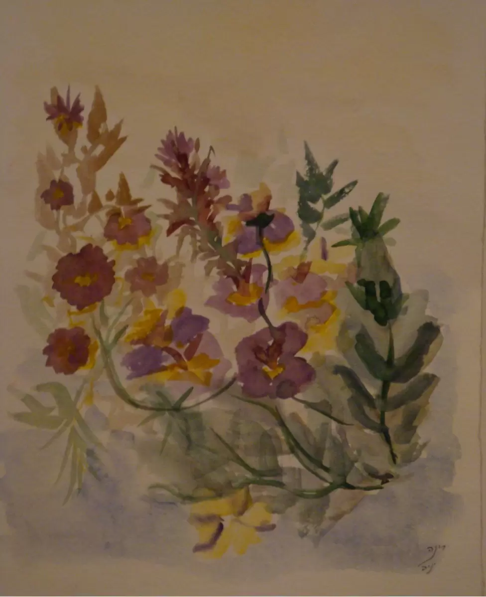 פרחים בסגול - רינה יניב -  - מק''ט: 80196