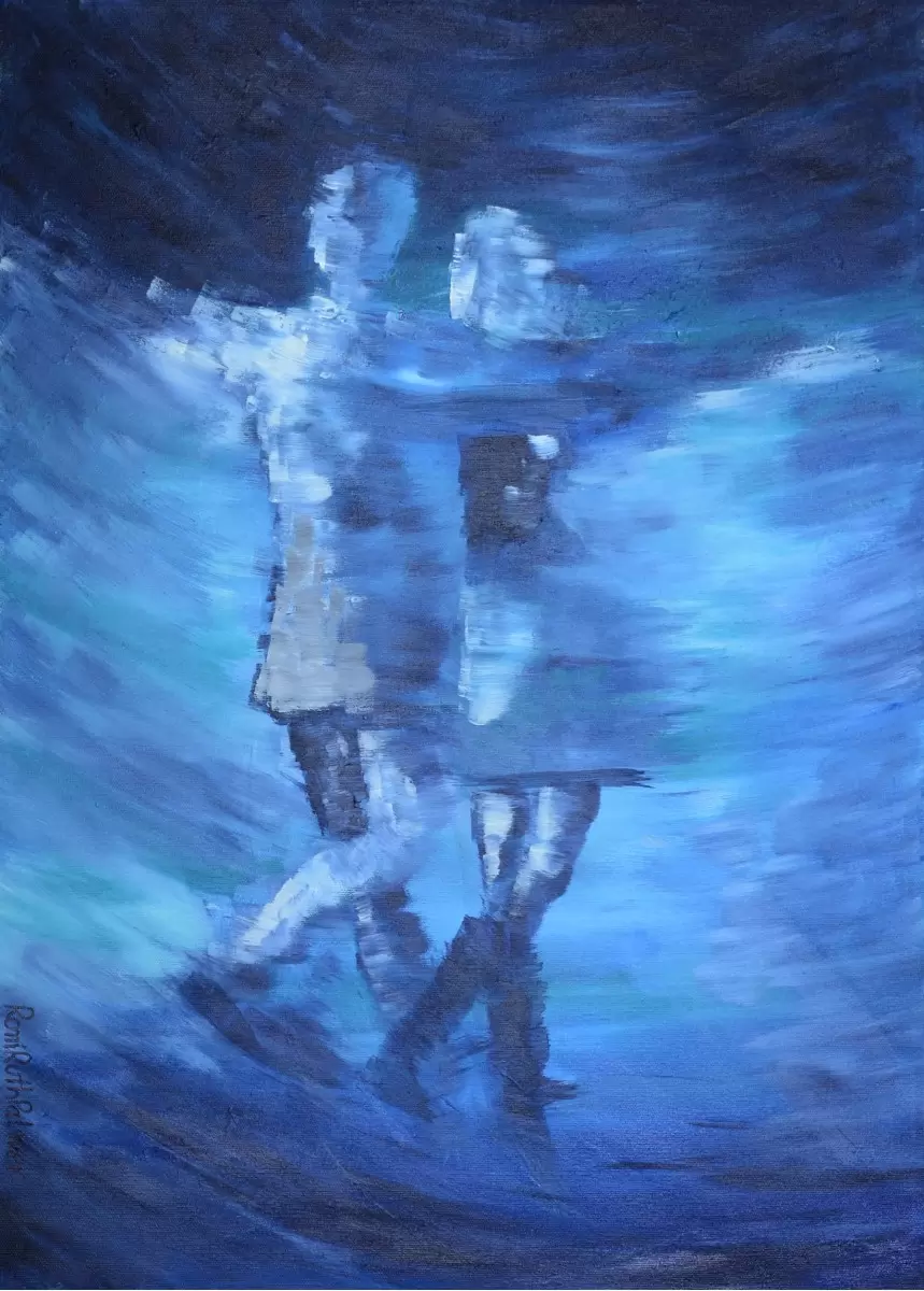 ריקוד בגשם - רוני רות פלמר - תמונות רומנטיות לחדר שינה  - מק''ט: 165914