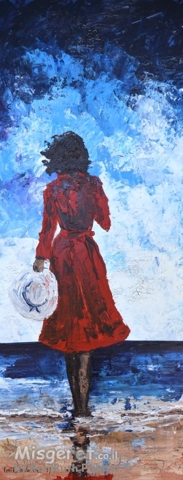 בשמלה אדומה