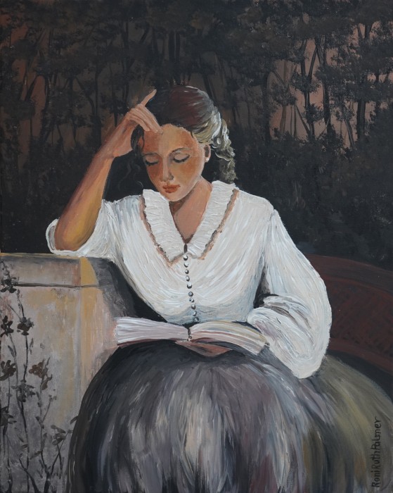 אישה קוראת ספר