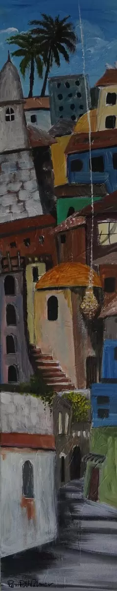 שביל את בתים עתיקים – רוני רות פלמר | תמונה לסלון בסגנון כפרי