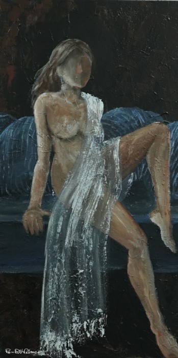 אישה עם צעיף שקוף