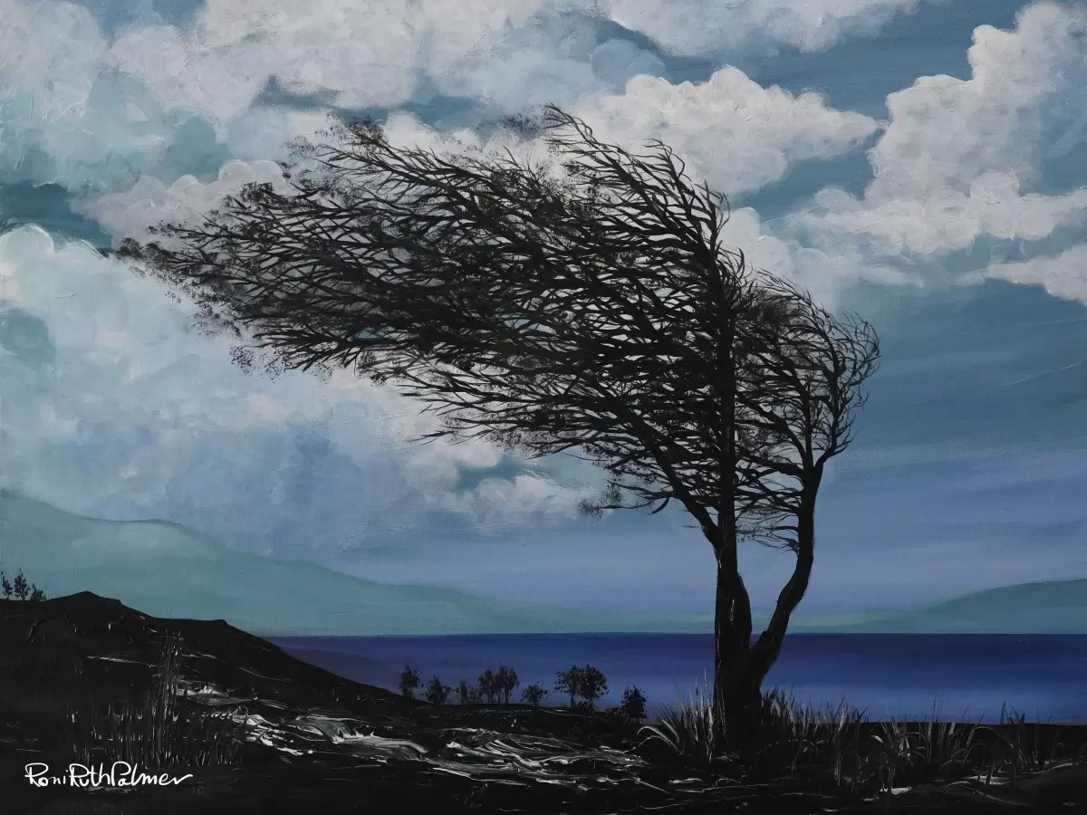 עץ נוטה עם הרוח - רוני רות פלמר -  - מק''ט: 410926