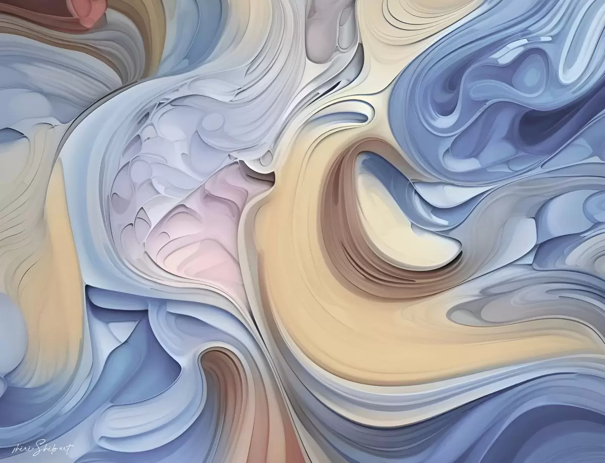 בתוך הצבעים 3 - שירי שילה - תמונות לסלון מודרני אבסטרקט רקעים צורות תבניות מופשטות  - מק''ט: 445633
