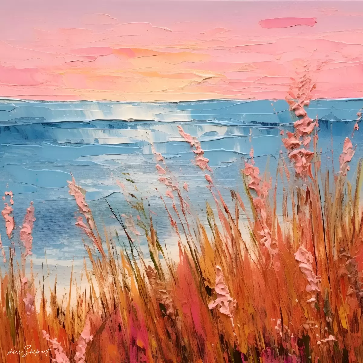 צבעים של ים - שירי שילה - תמונות ים ושמים לסלון תמונות נוף וטבע עם בינה מלאכותית  - מק''ט: 452506
