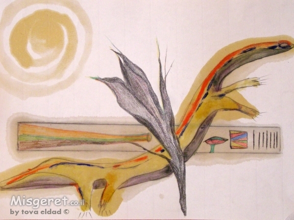 רישום שמן ועיפרון