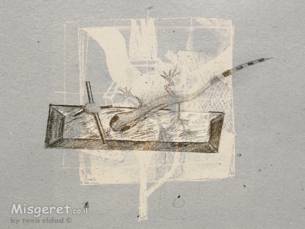 רישום לטאה אפור