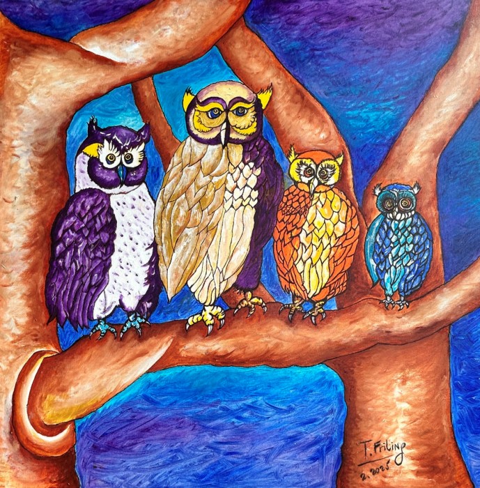 משפחת ינשופים צבעונית