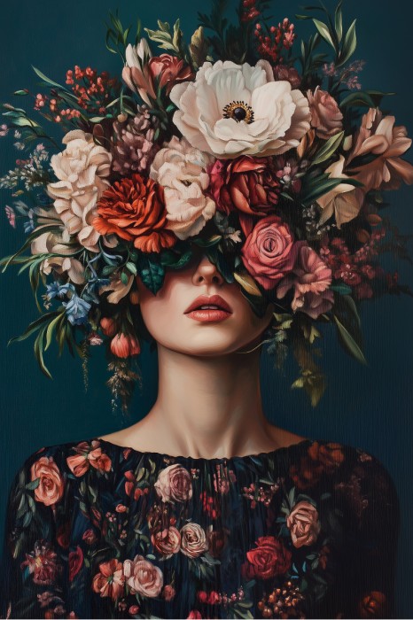 woman and flowers 