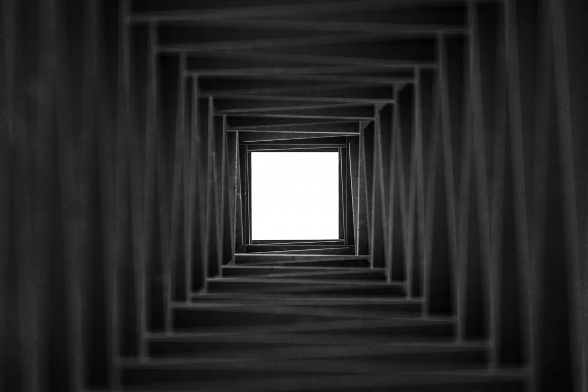 האור שבקצה המנהרה - יעקב שר שלום - תמונות לסלון מודרני אבסטרקט רקעים צורות תבניות מופשטות  - מק''ט: 446146