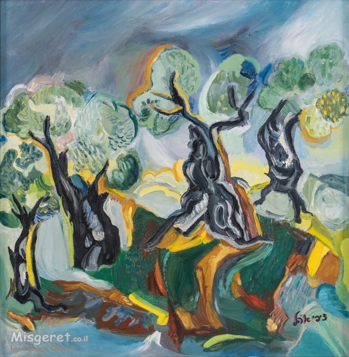 מטע זיתים אבסטרקט