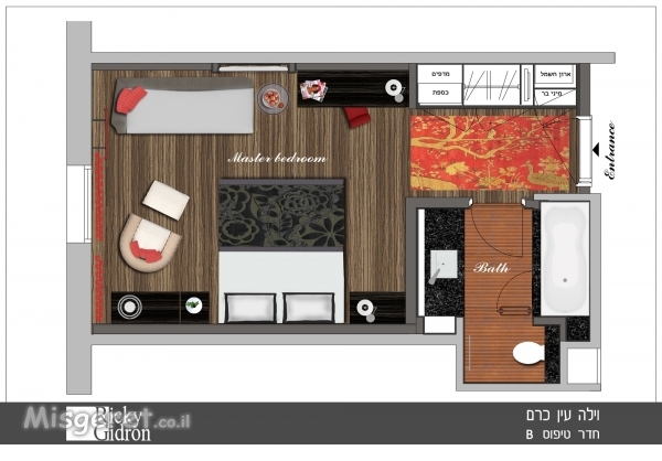 חדר לדוגמא למלון