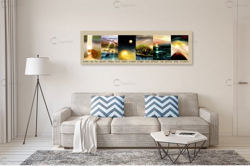 ששת ימי הבריאה – נריה איטקין | תמונה לקיר בסגנון סוריאליסטי