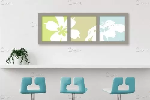 פרחי לילך - נעמי עיצובים - תמונות לסלון רגוע ונעים תבניות של פרחים וצמחים  - מק''ט: 189173