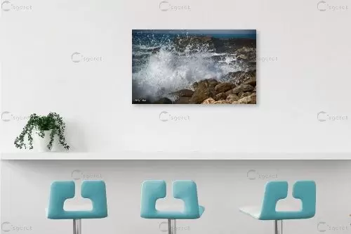 גלים מתנפצים - אורלי גור - תמונות ים ושמים לסלון  - מק''ט: 293247