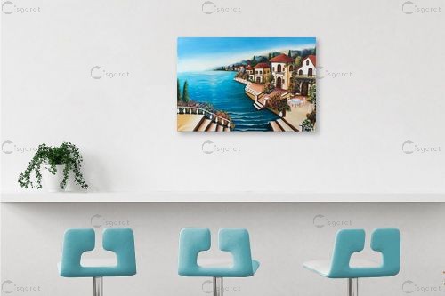 לגור על המים – מזל בוכריס | תמונה לקיר בסגנון מודרני