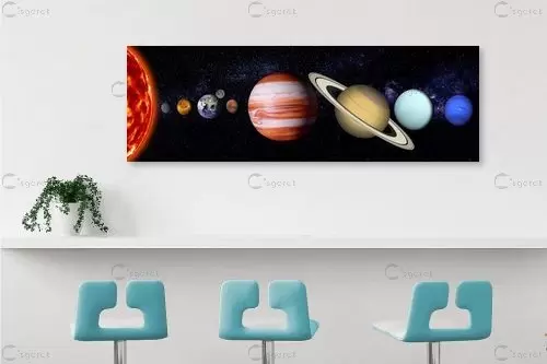 מערכת השמש הדמייה – Artpicked- space | תמונה לקיר בסגנון מודרני