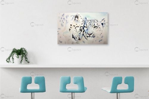 נמרים לבנים – Artpicked | תמונה לקיר בסגנון מודרני