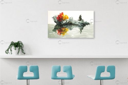 פרחים צפים – יניב גרינברג | תמונה לקיר בסגנון מודרני