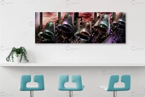 פעמוני העיר – נריה איטקין | תמונה לקיר בסגנון סוריאליסטי