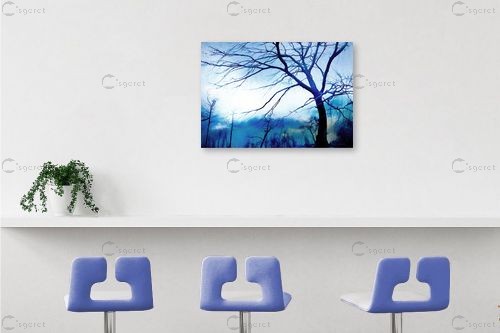 היער הכחול - איש גורדון - חדר שינה כחול עמוק תמונות בחלקים  - מק''ט: 328280