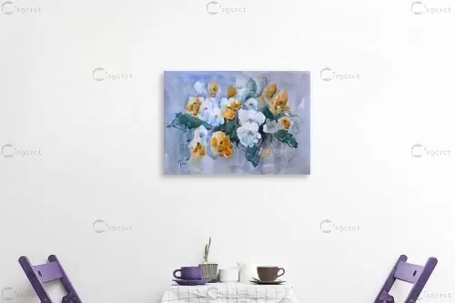 פרחים - אורן יבנין - צבעי מים  - מק''ט: 258551