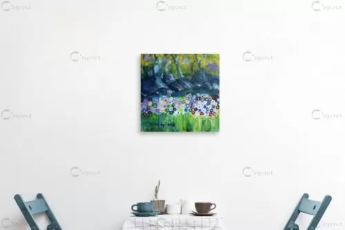 פרחי שדה - ורד אופיר - תמונות לחדר שינה קלאסי אבסטרקט פרחוני ובוטני  - מק''ט: 312368