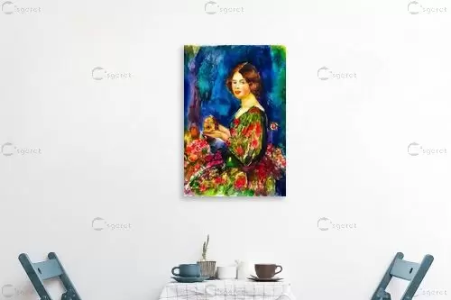 שמלת פרחים - אירינה סופיצייב - תמונות קלאסיות לסלון  - מק''ט: 344315
