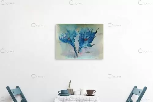 כחולים - ליה מלחי - תמונות לסלון רגוע ונעים  - מק''ט: 382257