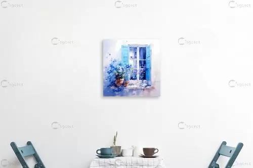 בוקר רומנטי - אורית גפני - תמונות צבעוניות לסלון תמונות נוף וטבע עם בינה מלאכותית  - מק''ט: 449905