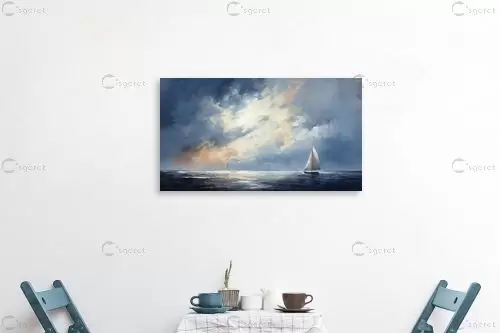 לו יהי - אורית גפני - תמונות ים ושמים לסלון  - מק''ט: 453557