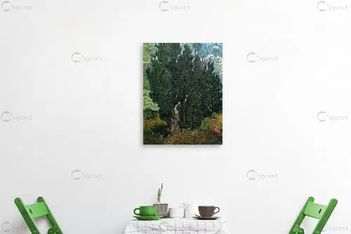 Cypresses with two figure - וינסנט ואן גוך -  - מק''ט: 115541