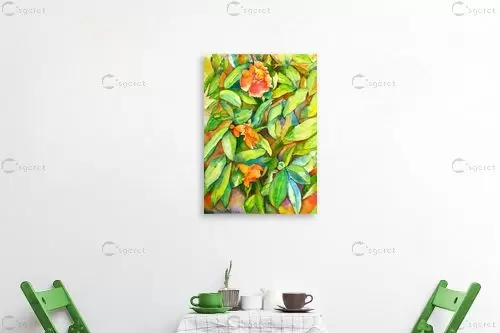 פרחי רימון - חיה וייט - צבעי מים  - מק''ט: 213146